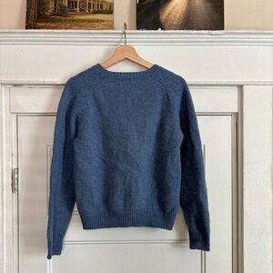 Light Blue Casual Pullover Soft Sweater